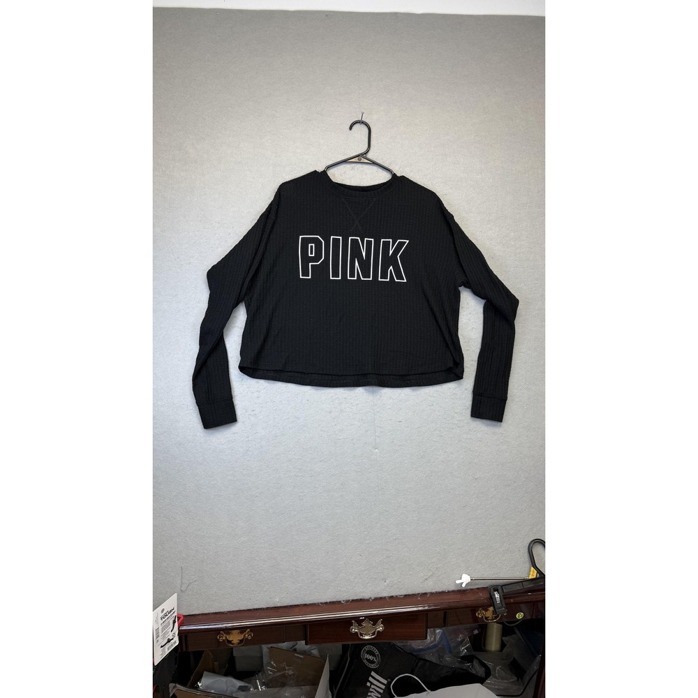 PINK Victoria's Secret Sweater Womens‎ Small Waffle Knit Long Sleeve Pullover